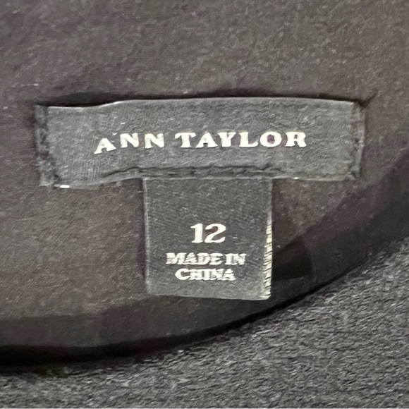 Anne Taylor color block dress, black with stylized leopard print. Size 12 EUC - Picture 5 of 13